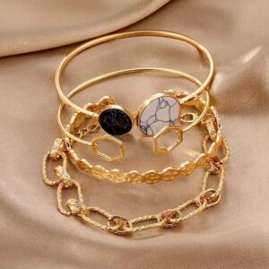 Latest Stylish Multilayer Gold Plated Bangle Bracelet