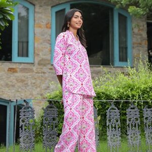 Cotton Kurta-Set for Women- Printed Anarkali Kurta with Pant